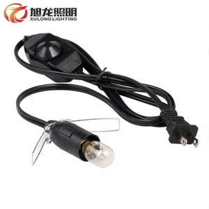 E12/E14 Base Incandescent Bulb Holder with Screw Style Plastic Salt Lamp Power Cord on Sale in UK