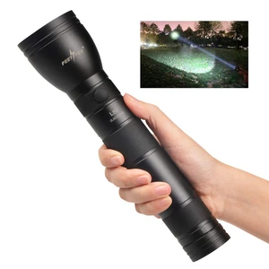 1km Long Range High Power LED Hand Torch Flashlight with Aluminum Alloy Body USB Charging 18650 Rechargeable Battery