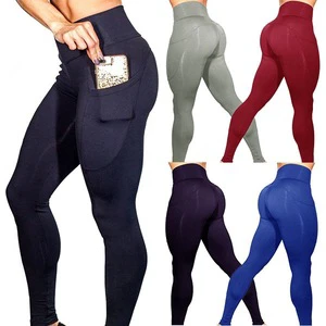 High Waist Yoga Pants With Pockets Women Fitness & Yoga Wear Solid Pattern Buttery Soft Leggings