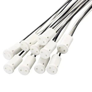G4 LED Porcelain Crystal Lamp Holder Screw Style White Black Light Bulbs Socket 2-Year Warranty Available Sizes 10cm