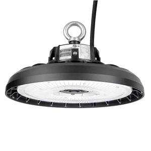 100-347V 277V 120V 3 Wattages 3 CCT Changeable 160lm/w LED UFO Bay Light For Warehouse Indoor Using 100W 150W 200W 240W