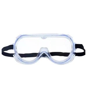 Personal Protective Equipment Full-Frame PVC Frame Dustproof Safety Glasses Goggles Anti-Fog Lens Coating Headband Protection