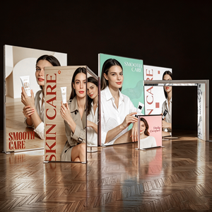 Easy Set Up Portable Custom Promotion Booth Polyester Fabric Display 10x20 Aluminum SEG LED Pop Up Advertising Light Box