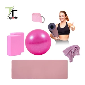 Wholesale Yoga Set Gym Fitness Multifunctional Waterproof Yoga Ball Mat Blocks Starter Kit Bag Set
