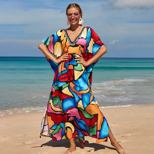 Swim Cover up Beach Blouse Rayon