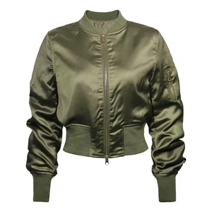 Wholesale Of Spring Satin Windbreaker Jackets Women Cropped Top Jacket Womens Customizable Spring Motorcycle Jackets Spring 2023