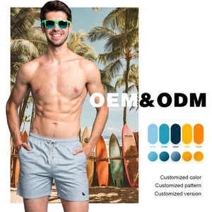 Custom Design Men's Casual Shorts Set 100% Polyester Elastic Waist Mid-Waist Trunks For Beach Fashion Formal Style