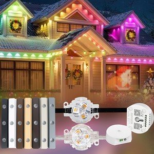 SHIJI Outdoor Waterproof Permanent Holiday Track Pixel Light IP67 Changeable Color 30mm RGB Led Point Light Source