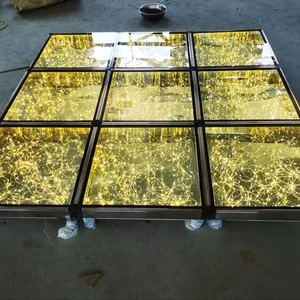 Hot Sale Dancing LED 3D Mirror Dance Floor Stage Lights with Custom Logo Metal Construction for Church & Wedding Events