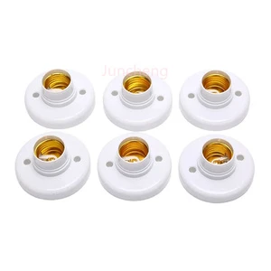 E27 Screw Socket Diameter 63mm Lamp Holder pp Plastic Hole Spacing 5cm Circular Household Small Cosmetic Mirror