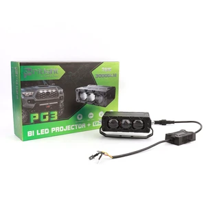 Prilight Car Front Grille Light New Design 75W Mini Lens LED Grille Light 30000LM Dual Color White Amber Driving Light