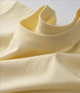 High Quality 260g 100% Cotton Knitted Casual Regular Fit Solid O-Neck Plus Size Men's Women's Blank T-Shirts