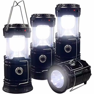 Rts Led Camping Lantern Light Solar Charging Plastic New Portable Telescopic USB Rechargeable Solar Folding Mobile Power Bank