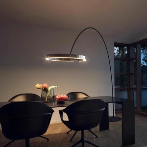 Nordic Modern Creative Light Luxury Designer Hotel Lobby Sitting Floor Lamp LED Warm Light Gold/Rose Gold/Black Shade Living