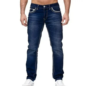 New Stylish Men's Button & Zipper Closure Denim Jeans Pants Wholesale Low Price Premium Quality Jeans Pant With Pockets Male