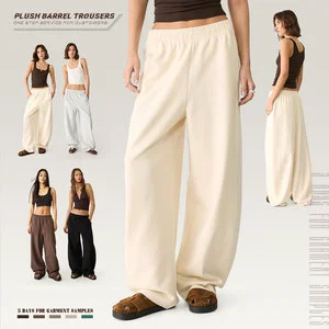 Wholesale Custom Cotton Women Straight Legging Open Pants Loose Leisure Women Wide Leg Jogger Bottom Trousers Casual Sweatpants