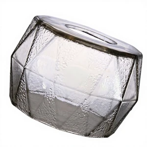 Custom Creative Luxury Eco-Friendly Handmade Colored Glass Shade Gray Glass Table Pendant Light Shade Light Covers