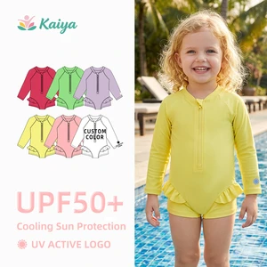 Original Source Factory Summer Child Swim Suit UV Protective Girls One Piece Swimsuit Modest Coverage Kids Swimwear