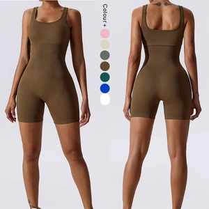 Wholesale Fitness Clothing Sports One Piece Yoga Jumpsuit Gym Workout Jumpsuit for Women