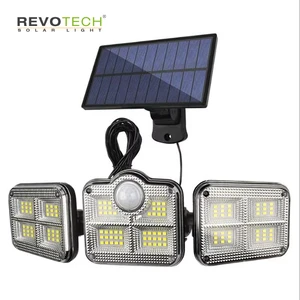 IP66 Waterproof Solar Security Lamp with Motion Sensor LED Wall Light Colorful Changeable Light CE Certified