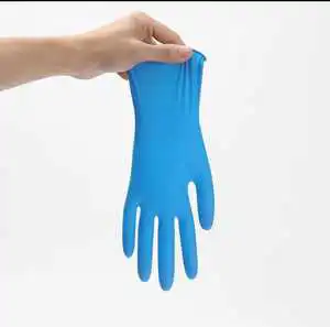 Latex Free Nitrile Disposable Safety Gloves Ozone Resistant Food Grade 100 Pcs/Box Waterproof 4/10 Mil Powder Free Blue CE