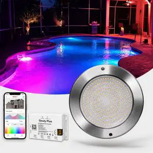 Gouly Wholesale IP68 RGBW Led Underwater Light DC24V 22W Inground Pool Light For Hotel Pool WIth Smart App Control