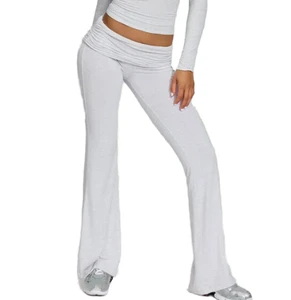 Custom Elastic Waist Skinny Fit Spring Activewear Yoga Flare Pants Sports Fitness Workout