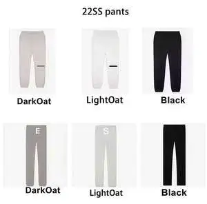 Men's Heavyweight Canvas Mid Waist Straight Sweatpants Stacked Tapered Ribbed Cuff Streetwear Casual Trousers