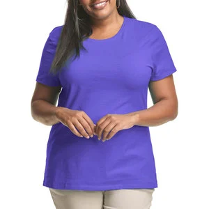 Women's Plus-Size 4XL 5XL 6XL Short Sleeve Crew Neck Tee Custom US Size Digital Print Screen Button Decoration Loose for Summer