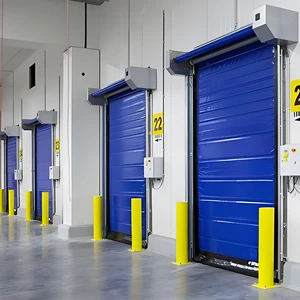 High Quality Automatic Roll Up Shutter Industrial Quick Workshop High Speed Cold Room Pvc Zipper Fast Cold Storage Doors