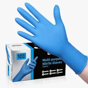 XINGYU 12mil Powder Free Disposable Nitrile Gloves 12 Inches Food Safe Work Gloves Non-Sterile Cooking Blue Nitrile Gloves