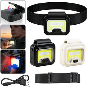 Multifunctional COB LED Headlamp Motion Sensor USB-C Rechargeable Memory Function Flood Outdoor Fishing Hiking Portable IP44
