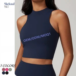 Wholesale Customized Butterluxe Workout Tank Tops for Women Built in Shelf Bras Padded Racerback Athletic Spandex Yoga Camisole
