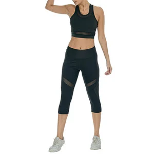 Breathable Lightweight Female Fitness Yoga Suit 2-Piece Set Plus Size Seamless Sports Pants and Top New Design