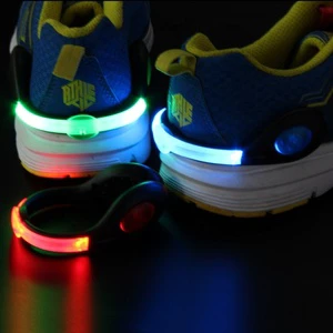 Party Decoration USB Recharge Outdoor Safety Luminous Night Running LED Shoe Clip Light up Clips Warning Light Logo Available
