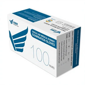Wholesale High Quality Non Sterile Examination 100% Natural Latex Disposable Gloves Safety Hand Protect SIZE S M L