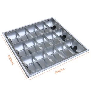 Modern 48-inch T8 LED Fluorescent Tube Grille Lamp Surface-Mounted Ceiling Overlapping Luminaire 2*36W G13 Base Iron AC85-265V