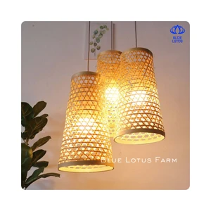 HOT SELLING Eco Bamboo Pendant Light Fixture, Designed For Artistic Home Decor And Comfortable Warm Illumination