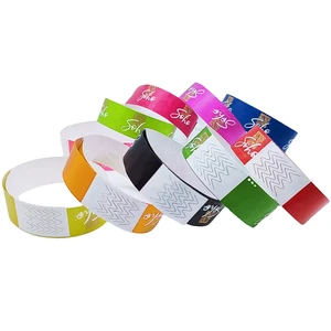 Customized Logo Laser Engraved Waterproof Tear Resistant Paper Bracelets Wholesale VIP Waterpark Wristbands for Event Ticket