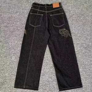 Wholesale High Quality Fashion Men's Jeans Wide Straight Trousers Men Designer Stretch Denim Blue Black Mertra Jeans for Men