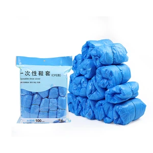 Disposable CPE Shoe Cover Waterproof Non-Slip Plastic Protective Shoe Cover with Stock Fast Delivery Within 24 Hours