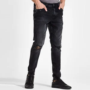 High-Waist Wholesale Classic Denim Jeans for Men High Quality Cotton Elastic Straight Jeans Pants for Men