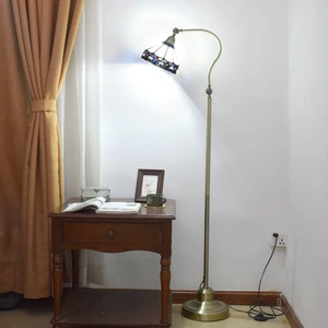 European Standing Lights Tiffany Stained Glass Arched Floor Lamp Fo Living Room or Bedside Bedroom Coffee Vintage Floor Lamp