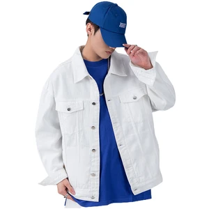 High Quality Retro Men's Denim Jean Jacket in Black White Green-Breathable Eco-friendly Functional for Autumn Winter Plus Size