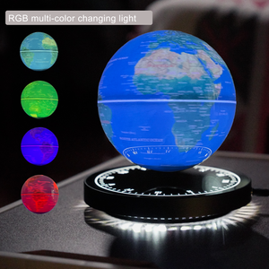 Factory Wholesale Modern Design Magnetic Levitating Globe Floating LED Light Rotation Lamp 14cm Diameter Wireless