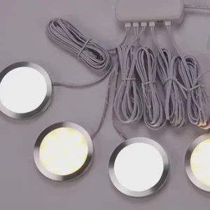 DC12V 12Pcs IP67 Waterproof Ultra-Thin Smart LED Cabinet Sensor Light for Wardrobe Lighting Decoration