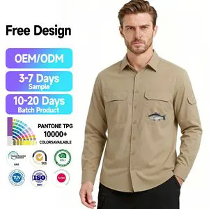 OEM Men's Summer Fishing Shirts Short Sleeve Breathable Quick Dry Sublimation Printed Tactical Sun Protection Cooling Shirt For