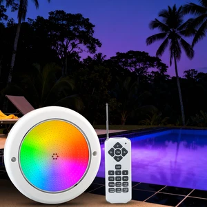 18W 6000K LED Swimming Pool Light D152mm 252leds IP68 Underwater Landscape Lighting Super Bright Pond Lake Spa Tub Lamp Plastic