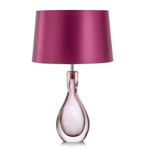New Style Purple Crystal Romantic Transparent Bedroom Table Lamp Modern Luxury Glass Living Room Table Lamp