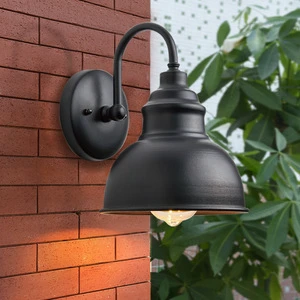 Luxury Antique Outdoor Wall Lamp Downlight E27 Recessed Iron Landscape Lighting Outdoor LED Decorative Wall Light
